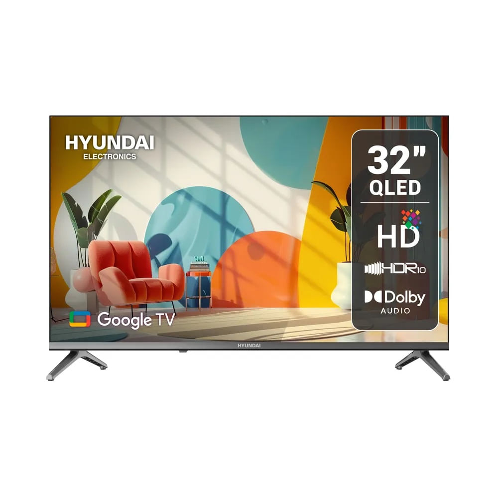 Televisor smart Hyundai 32" HD QLED Google TV HYLED3259QG
