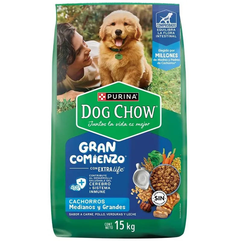Alimento para perro Dog Chow cachorro medianos y grandes multisabor bolsa 15kg