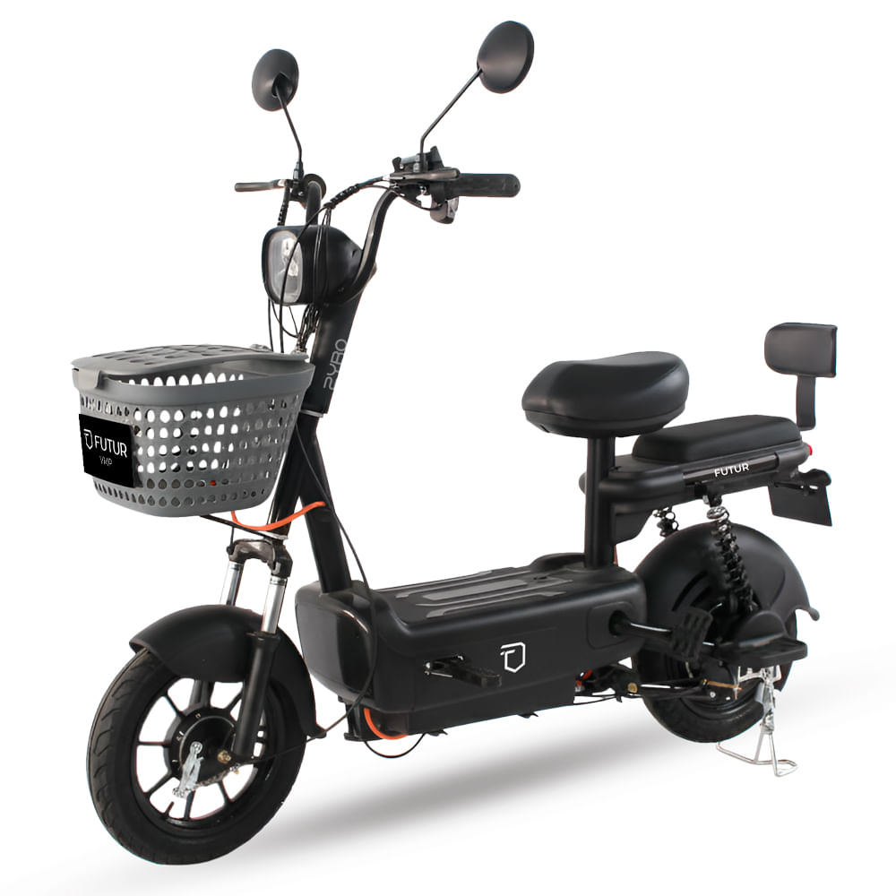 Bicimoto eléctrica Futur Zyro 350W 35km máx. 120 kg negro ma