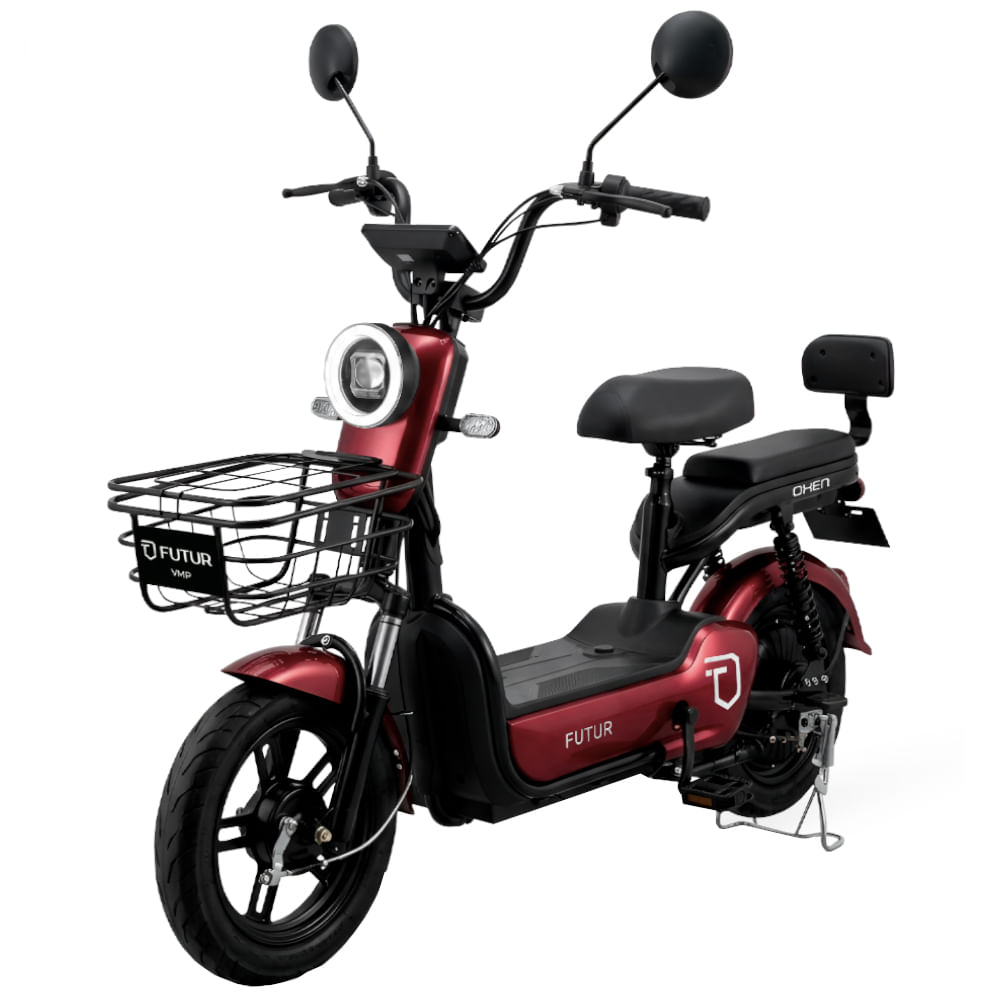 Bicimoto eléctrica Futur Oxen 350W 35 km máx. 120 kg  rojo j