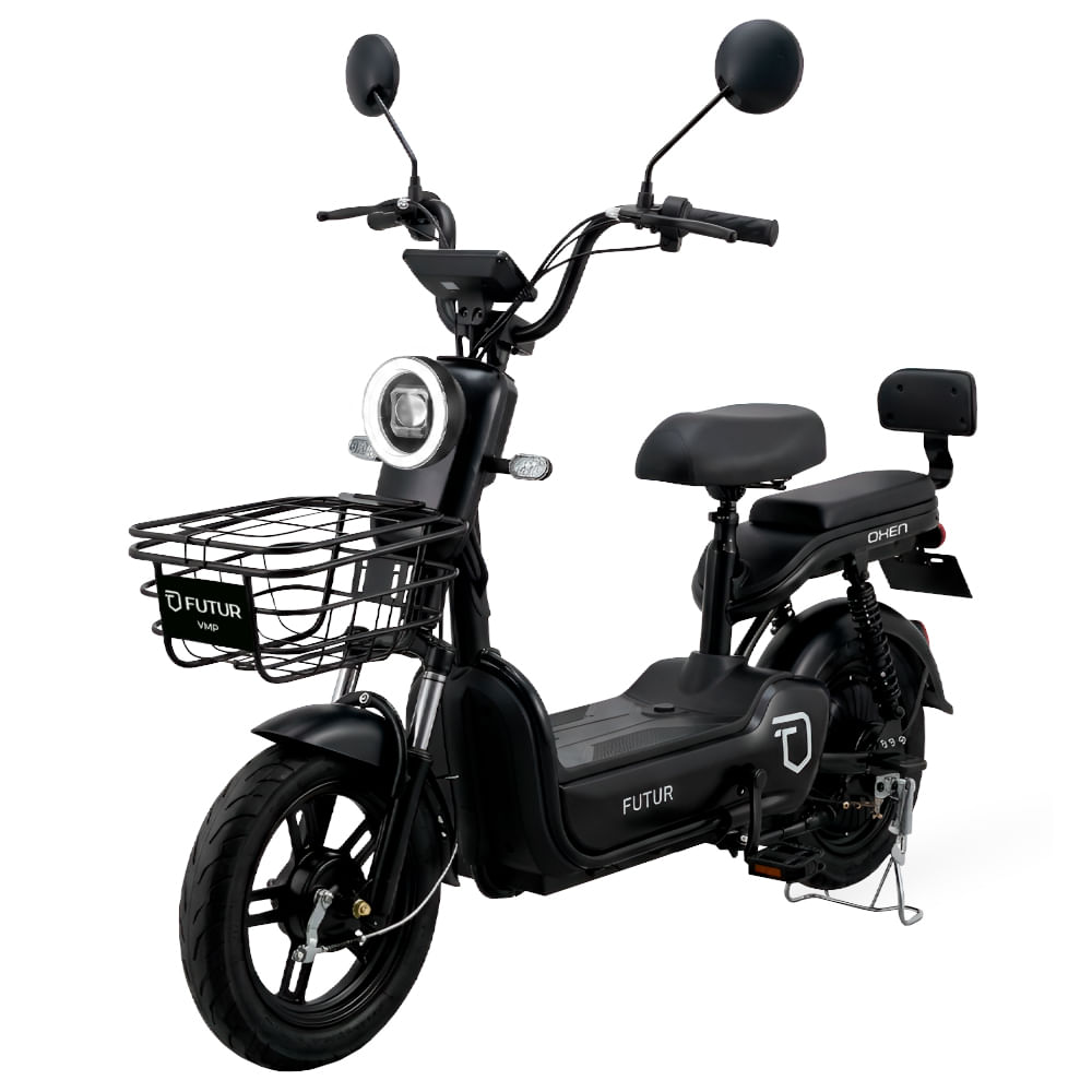 Bicimoto eléctrica Futur Oxen 350W 35 km máx. 120 kg negro