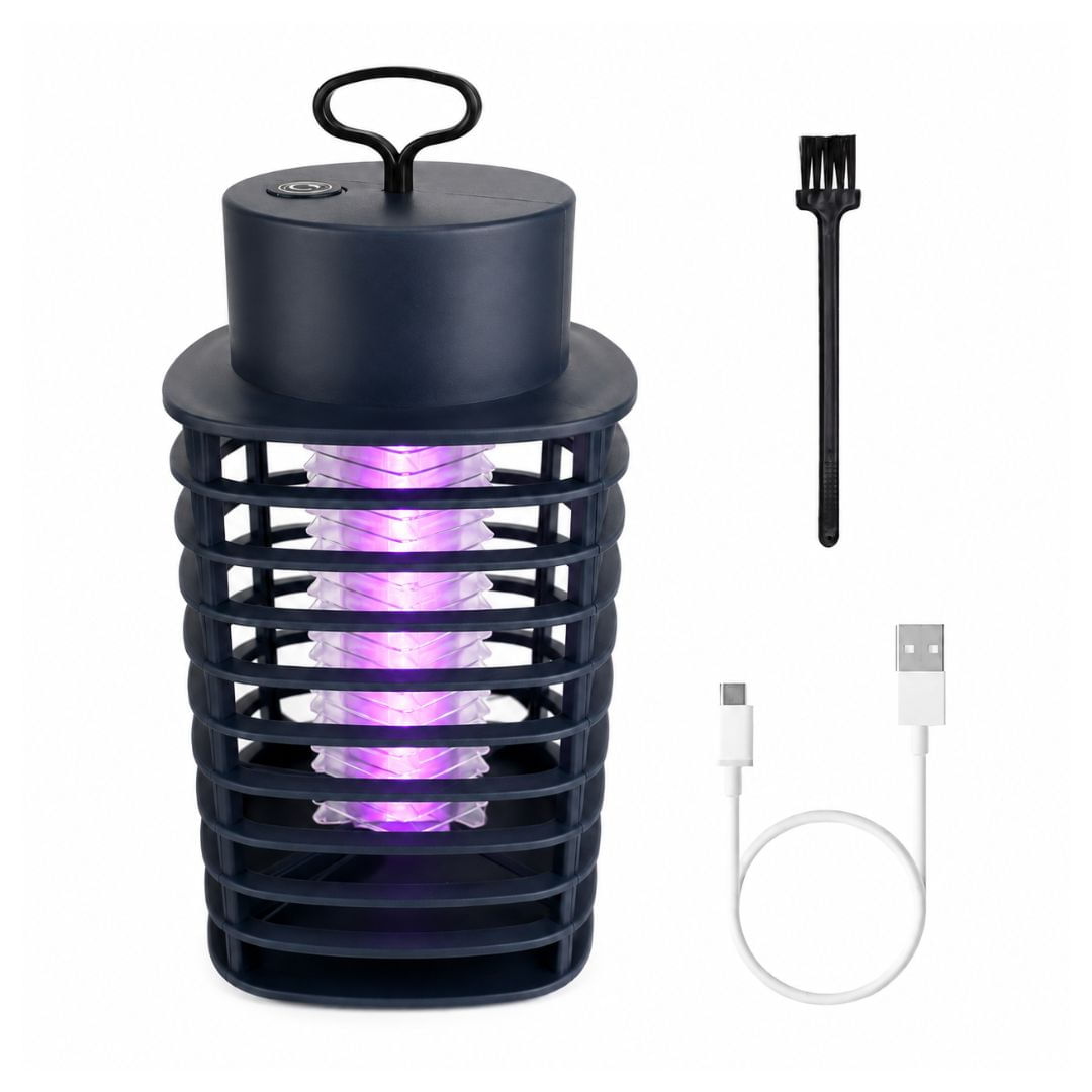Lámpara mata mosquitos eléctrica luz UV insectocutor atrapa zancudos 5W